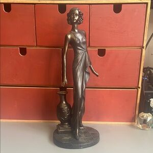 Elegant Bronze-look Sculpture - Art Deco Style After Jean Patoue